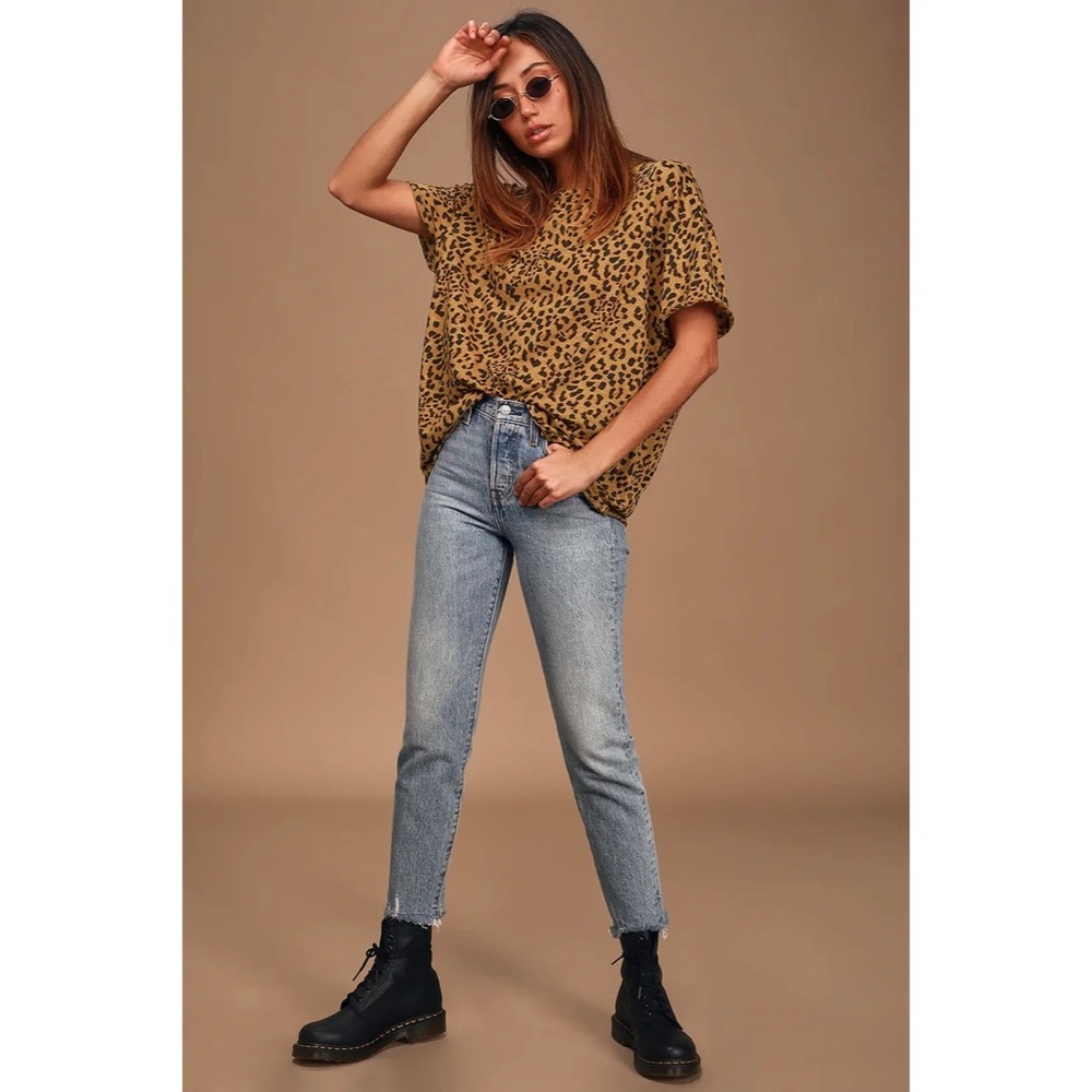 Free People Cheetah Print Ringer Tee - Picture 2 of 11